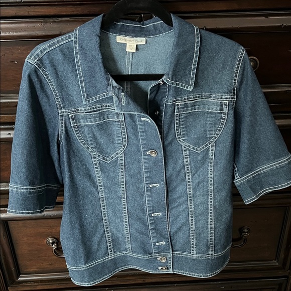 Coldwater Creek Dark Blue Denim Jacket - Picture 1 of 6
